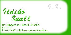 ildiko knall business card